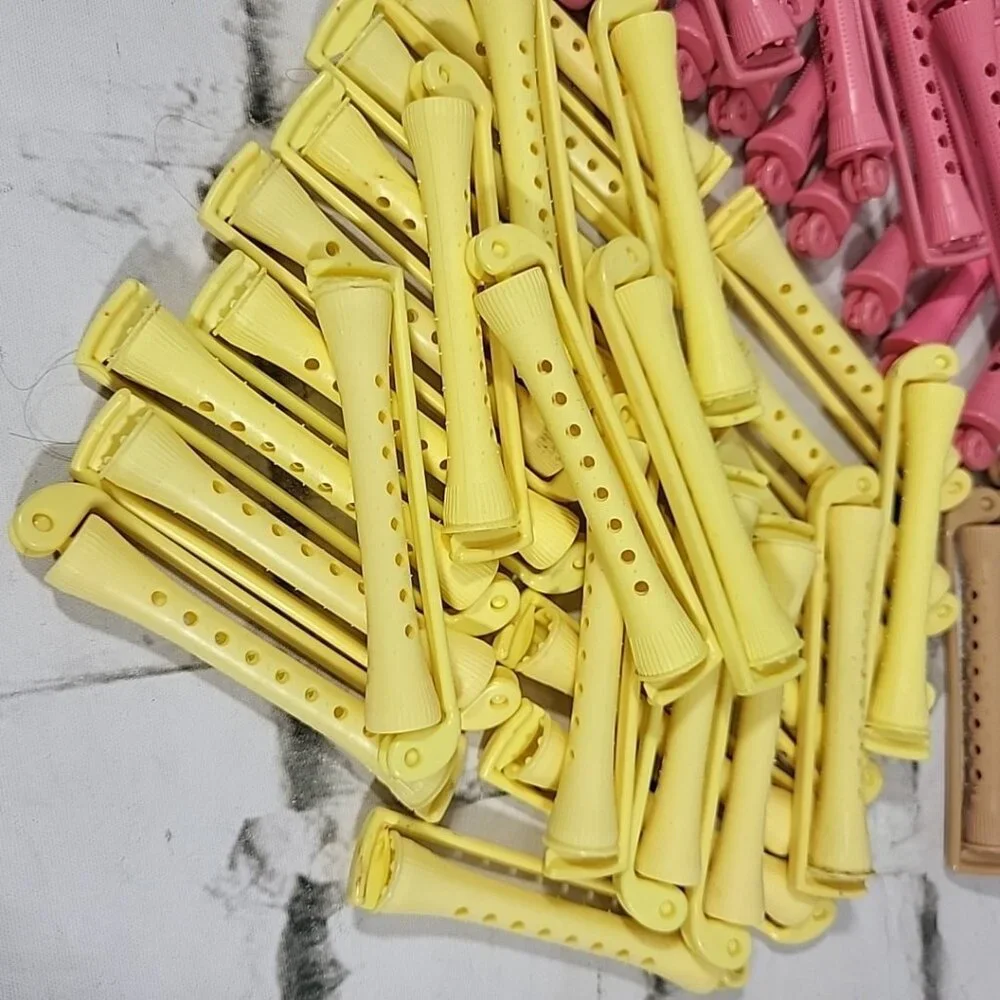 Vintage Goody Perm Rod Rollers With Swing Arm Large Lot Of 72 In 4 Colors‎ USA